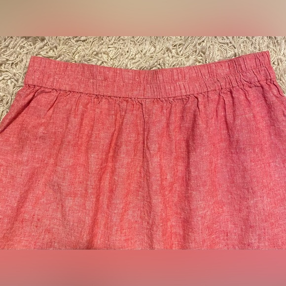 Large Loft Linen Skirt pull on dirndl skirt with pockets - Picture 8 of 9